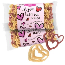Pastabilities Fun Shaped Pasta for Kids - Eat Your Heart Out Pasta - Valentines and Love Fun Theme, Non-GMO Natural Wheat Pasta, All-Natural, Kosher Certified, Made in the USA, (2 Pack, 14 Oz)