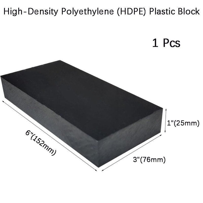 High-Density Polyethylene (HDPE) Plastic Block 1" x 3" x 6",HDPE