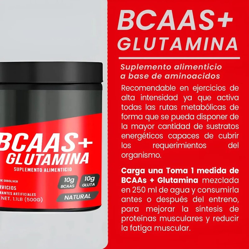 Bcaas Glutamina Aminoácidos Psn 500g Sabores Natural