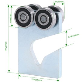 Fuperoo 4-Wheel Trolley Assembly Rollers.Strut Channel Rollers Trolley.for use with 1-5/8" Wide and All 1-5/8" or Taller Strut Channel.