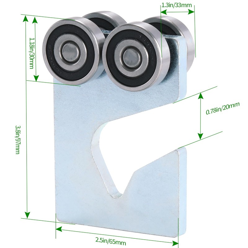 Fuperoo 4-Wheel Trolley Assembly Rollers.Strut Channel Rollers Trolley.for use with