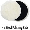 IPELY 6 Pcs 5 Inch Wool Polishing Buffing Pad Polishing