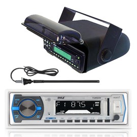 Dual Pyle  Marine USB SD AUX Mp3 Media Receiver, Marine Housing& Radio Antenna