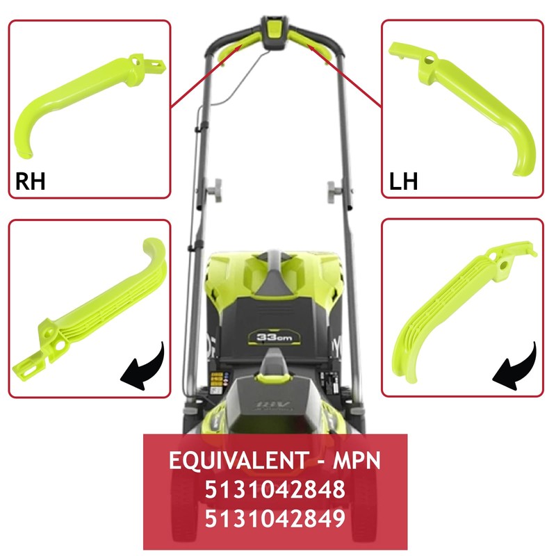 Spares2go Switch Control Handle Lever Set for Ryobi OLM1833B 18V