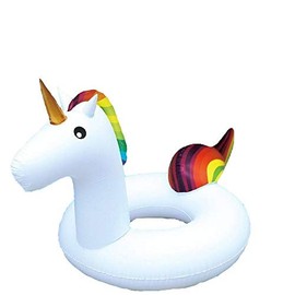 PMS 36" GIANT UNICORN DESIGN SWIM RING IN STRONG PP BAG CRD+
