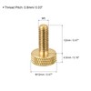 sourcing map Pack of 5 Brass Knurled Screws M5 x