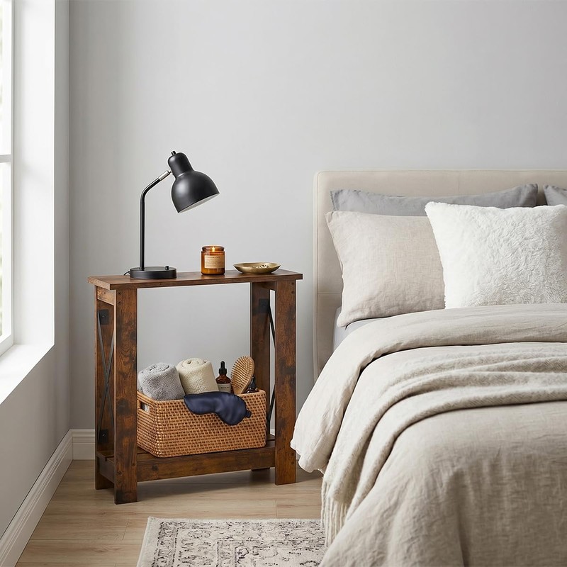 ZEXVIDA Slim Side Table, 6.6 Inch Ultra Narrow End Table