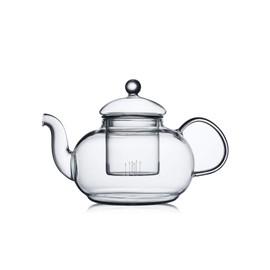 CnGlass 40.6oz/1200ml Glass Teapot with Removable Infuser,Stovetop Safe Tea Kettle,Blooming & Loose Leaf Tea Pot