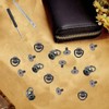RXKFIGX 20 Pieces Rivets for Leather Ring Rivets with Ring