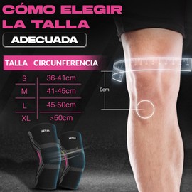 FEVAN 2er-Pack Knieschoner für Meniskus und Band, verstellbar, vollständige Patella-Kniebandage, Crossfit-Kniebandage, Uni, aus Neopren mit Silikon (Rosa, L)