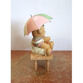 Cherished Teddies Carter and Elsie Friendship Figurine Set, Brown, Multicolored