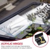 sourcing map Black Plastic Hinges, Acrylic Hinges Small Hinge 35