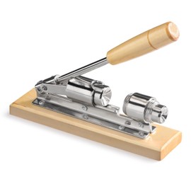 New Star Foodservice 28003 Heavy Duty Pecan Nut Cracker, Nickel-plated Steel/wood Base