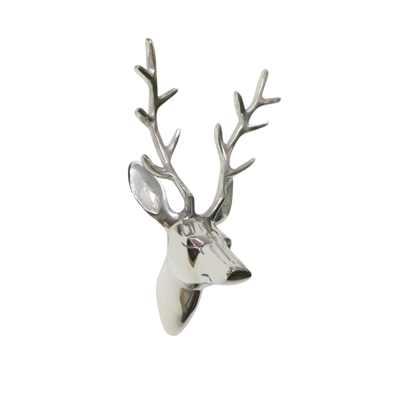 Melody Maison Silver Wall Mounted Stags Head