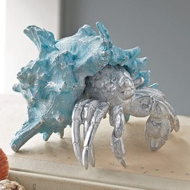 BLACK FOREST DECOR Crab with Shell Sculpture