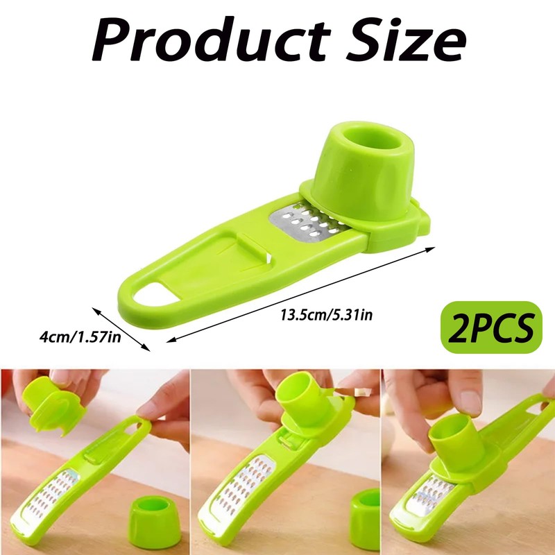 2PCS Garlic Grater, Garlic Chopper Grinder Press Mincer Colour Chopper