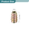 sourcing map 25Pcs Hex Threaded Inserts, M6-1x18 Zinc Alloy Hex-Flush