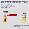 Jingzan 2 Sets 1/4" NPT Brass Ball Valve Kit Air