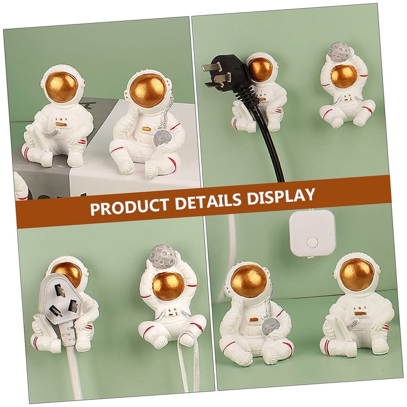 ABOOFAN 2Pcs Creative Cartoon Wall Hooks Adornment Power Plug Hooks