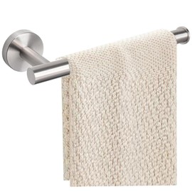 Sotuai Hand Towel Holder - 9" Modern Design Towel Ring, Thicken SUS 304 Stainless Steel Towel Holder for Bathroom Wall, Contemporary Hand Towel Rack - Brushed Nickel