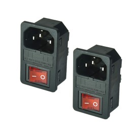 2 módulos de entrada principal FILSHU, interruptor, conector de correo IEC, portafusibles