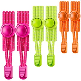 Elastic Shoe Laces, 3 Pairs No Tie Shoe Laces Tieless for Kids, Adults, Elderly, One Size Fit All