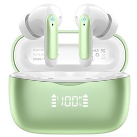 WeurGhy Wireless Earbuds, Bluetooth 5.4 Headphones in Ear with 4 ENC Noise Cancelling Mic, Ear Buds with HiFi Stereo Deep Bass, Green