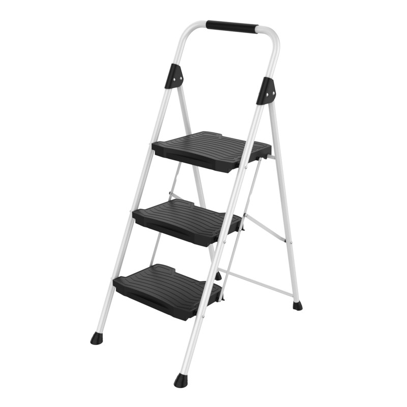KINGRACK 3 Step Folding Ladder, 900 lbs Load Capacity, Non-Skid