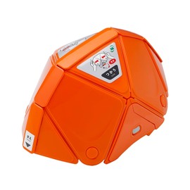 Midori Anzen TSC-10N Flatmet2 Folding Safety Helmet for Disaster Preparedness, Meets National Certification Standards, Orange