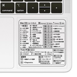Shortcut Key Seal, 3.1 x 3.1 inches (80 x 80 mm), Transparent Mac, Shortcut Keys, Quick View Chart, Mac Compatible, Computer Shortcut List, Waterproof Sticker, Repeatable Installation, No Glue Residue