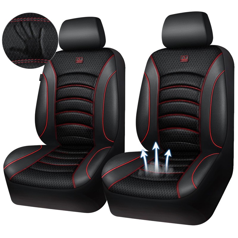 CAR PASS Comfortable 3D Foam Mesh Leather Car Seat Covers