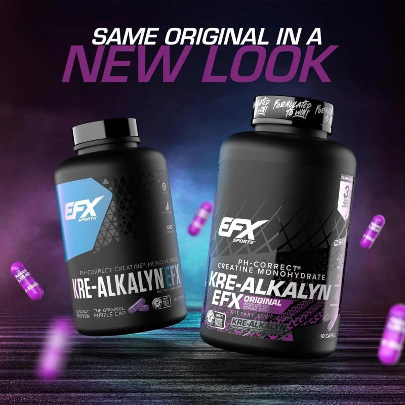 Efx Sports Kre-alkalyn Efx Creatina Monohidrato 240caps Sfn Sin Sabor
