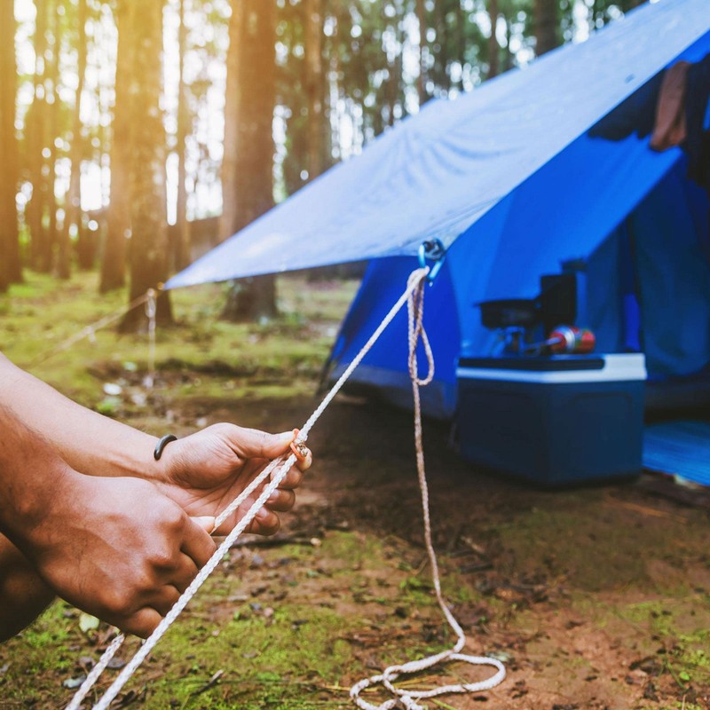 sourcing map Ring Rope Tensioner, Aluminum 4.5mm 3 Hole Tent