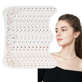 Aweisile 10 Stück Glitter Freckles Tattoo Freckles Tattoo Folie Funkelnde Sommersprossen Glitzer Sommersprossen Gesicht Tattoo Glitter Freckles Gesichtstattoo Festival Freckles für Party Weihnachten