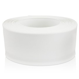 White Vinyl Wall Base 4 inch X 40 ft Non Glued Wall Base Trim Durable and Flexible - Easy Install Vinyl Floor Base That Resists Scuffing, Cracking and is Ideal to Use All Around Your Home