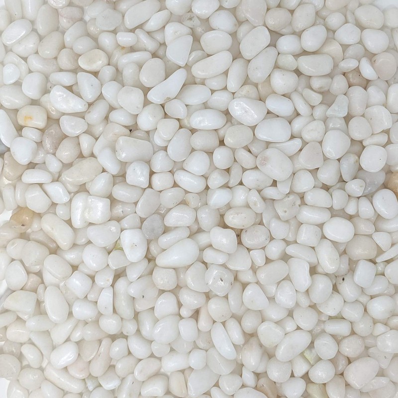 Midwest Hearth Decorative Polished White Pebbles 3/8" Gravel Size (10-lb