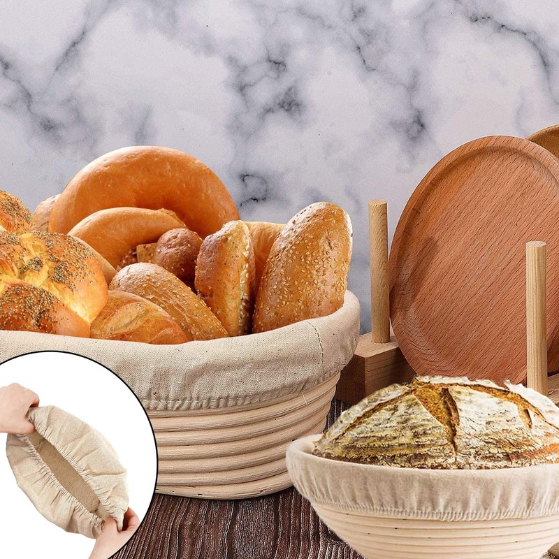 Bread Proofing Cloth, Pack of 4 Round Linen Insert, 23