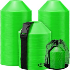 Hanaive 100 Pieces Mini Soccer Cones for Drills 5 Inch Sport Cones Agility Disc Cones with Accessories for Kids Football Training (Orange)