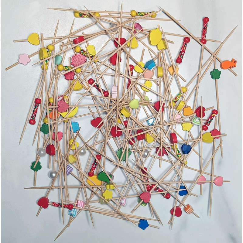 Aqibera Cocktail Picks 4.7" Sticks Toothpicks Party Supplies, 100 Count