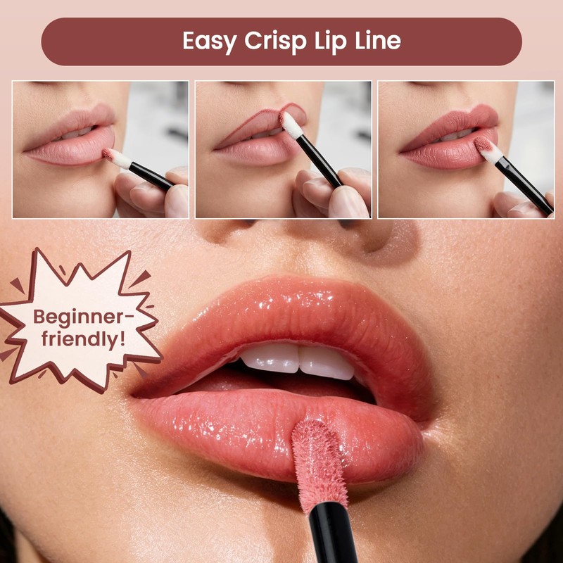 400Pcs Disposable Lip Applicators, Single-Use Velvety Flocked Lip Brushes