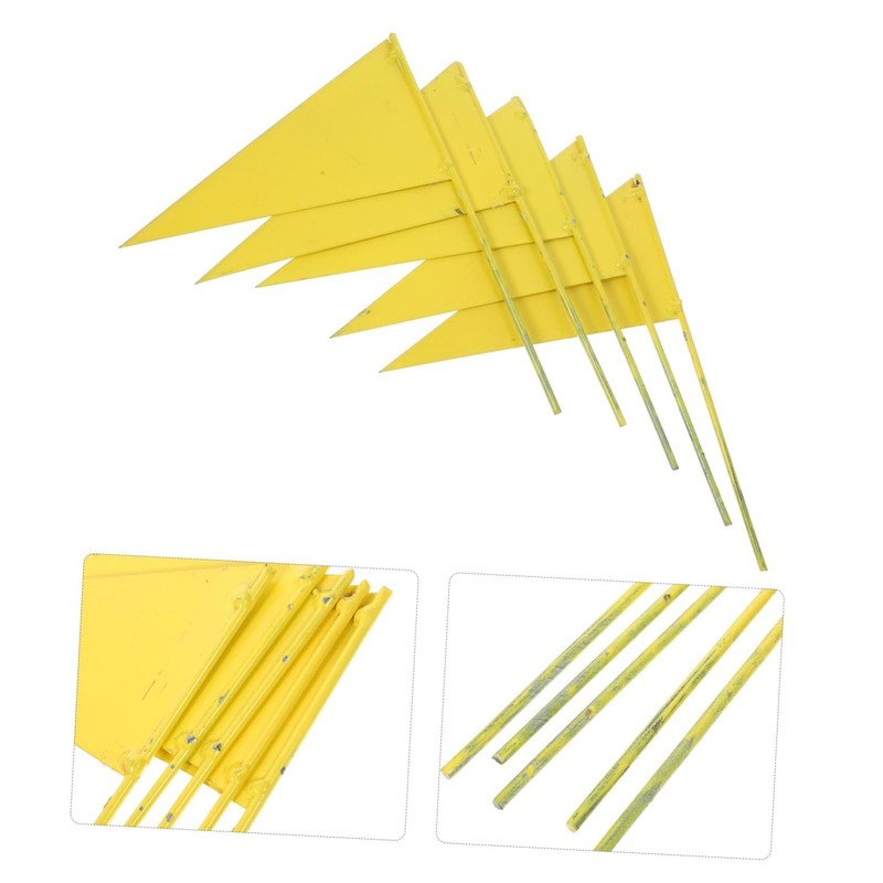WOONEKY 5Pcs Durable Marking Flags for Garden Irrigation Lawn Projects