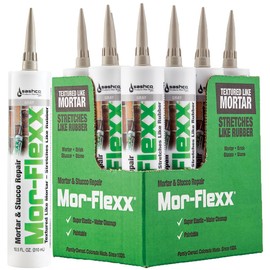 Sashco - FLX-P-GR-12 15020 Mor-Flexx Caulking for Mortar, 10.5 Ounce Cartridge, Gray (Pack of 12)