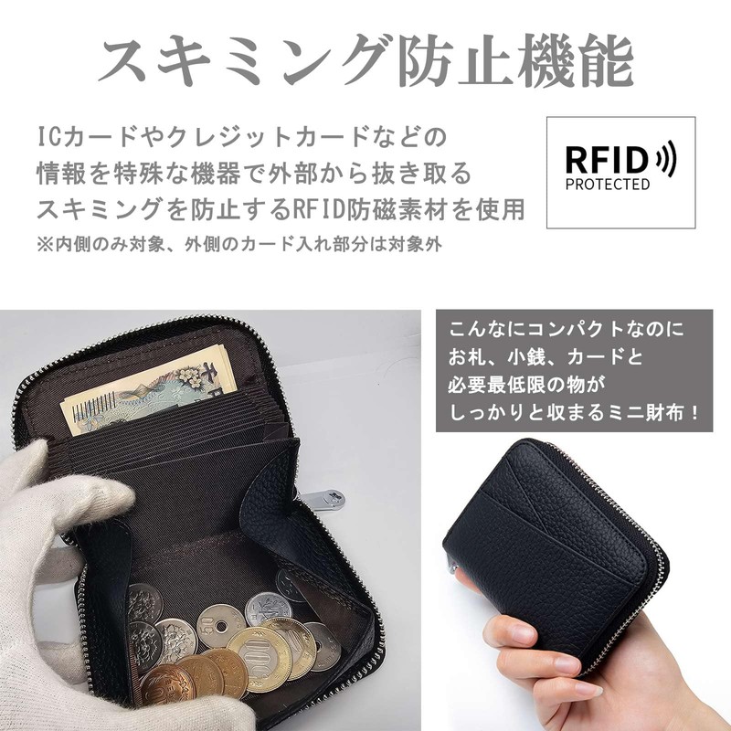 MY CHARM Mini Wallet, Women's, Men's, Genuine Leather, Bifold Mini