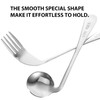 Happyyami 2 Sets Left Hand Cutlery Flatware Self-Feeding Spoon Adaptive