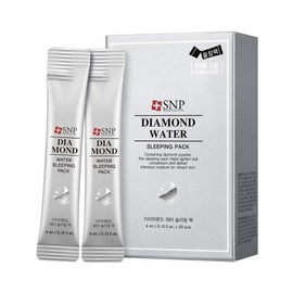 SNP - Diamond Water Sleeping Pack - Brightening & Tightens for All Dry Skin Types - 20 Pack - Best Gift Idea for Mom, Girlfriend, Wife, Her, Women (Diamond Water)