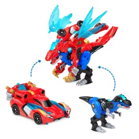 VTech Switch & Go Dinos Armour Up Dragon T-Rex, Interactive Dinosaur Toy with Lights & Sound Effects, Transform Dino into Dragon, 2-in-1 Interactive Play, For Kids 3, 4, 5+ Years, English Version