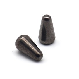 ROZILO Nickel Black 2pcs Brass Cover Guitar 5 Way 3 Way Pickup Switch Tip Switch Knobs Fit USA FD Strat/Tele