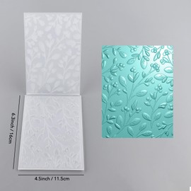 Briartw 3D Embossing Folder for Card Making,Holly Clear Plastic Texture Fades Embossing Folder Template for Scrapbooking and Other Paper Craft Album Stamps DIY Decoration