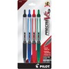 PILOT Precise V5 RT Pens, 0.5 mm, Black/Blue/Red/Green, Pack of