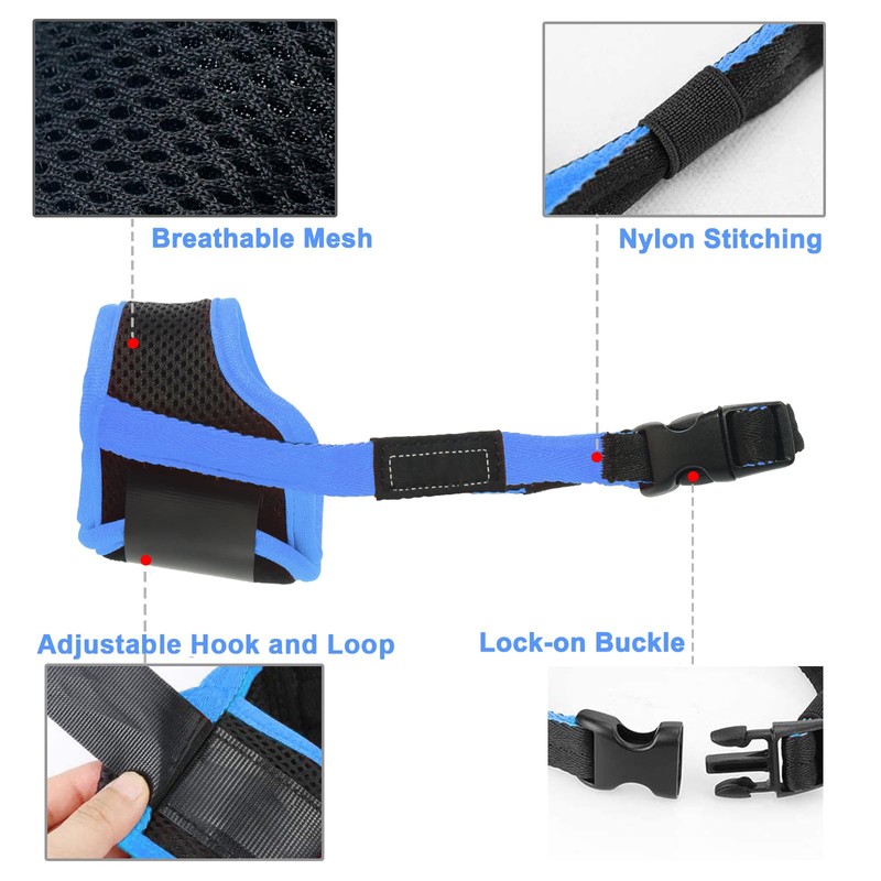 LUCKYPAW Dog Muzzle Anti Biting Barking and Chewing with Comfortable